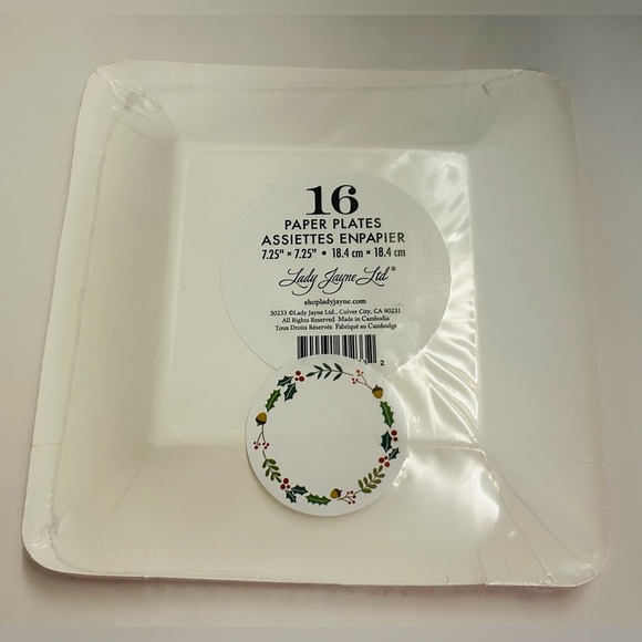 New Lady Jayne 136 Pieces Christmas Plates Napkins Guest Towels Cambodia 5 Piece - Picture 3 of 16